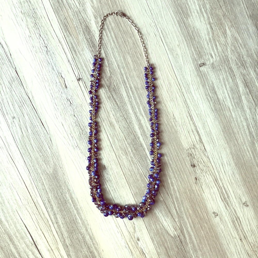 Blue beaded necklace